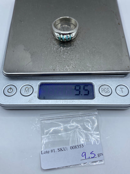Anillo de Plata con Turquesa Azul Cielo — Taxco 925 — foto 8