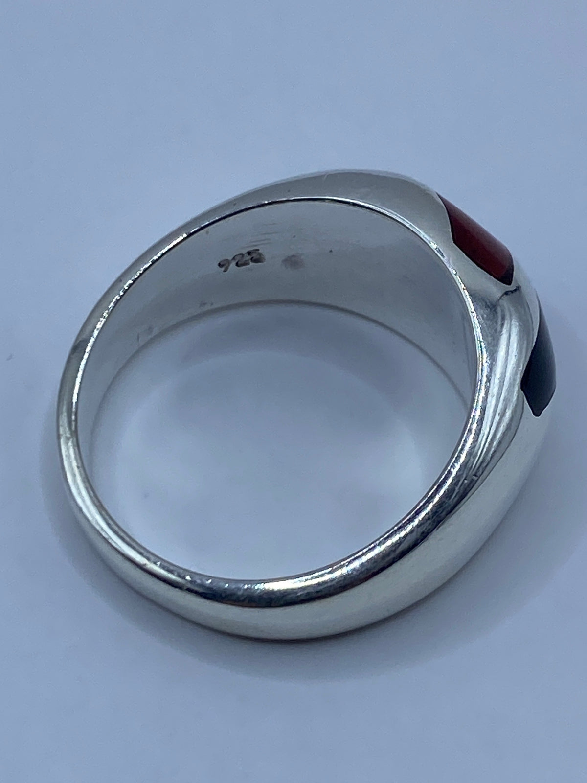 Anillo de Plata con Coral Rojo — Taxco 925 — foto 5