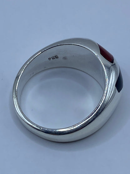 Anillo de Plata con Coral Rojo — Taxco 925 — foto 5