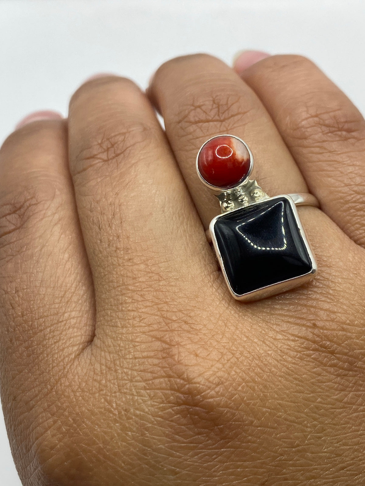 Anillo de Plata Ajustable con Piedra — Taxco 925 — foto 6