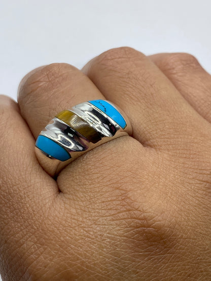 Anillo de Plata con Turquesa Azul — Taxco 925 — foto 6