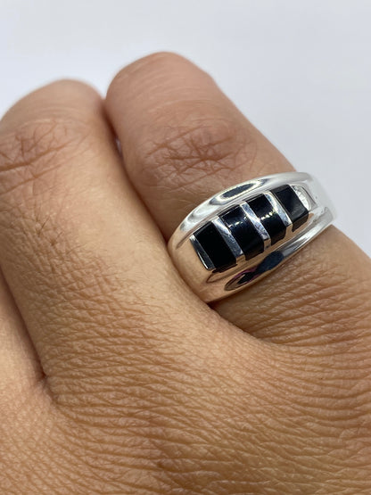 Anillo de Plata Masivo con Ónix Negro — Taxco 925 — foto 6