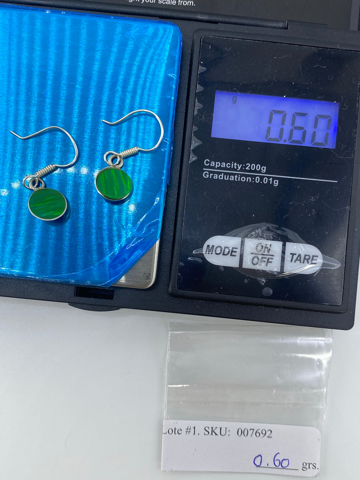 Aretes de Plata 925 con Ópalo de Fuego Verde — Taxco — foto 6