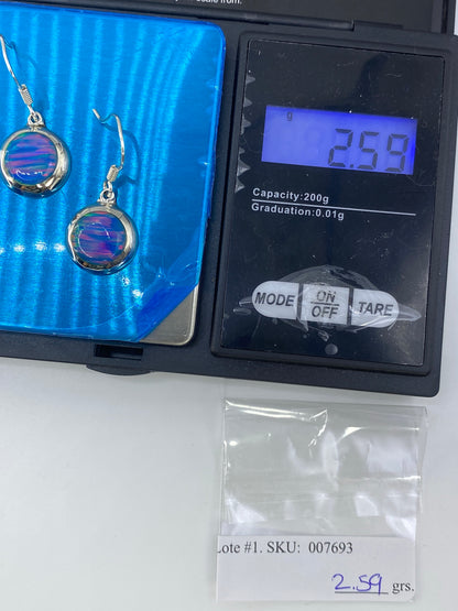 Aretes de Plata con Ópalo de Fuego Multicolor — Taxco 925 — foto 6