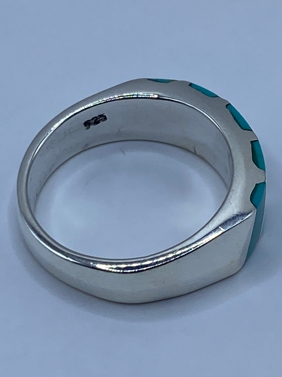 Anillo de Plata con Turquesa Azul Cielo — Taxco 925 — foto 5
