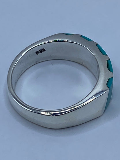 Anillo de Plata con Turquesa Azul Cielo — Taxco 925 — foto 5