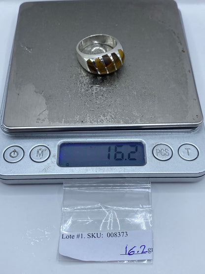 Anillo Ojo de Tigre Ancho de Plata 925 — Taxco — foto 7