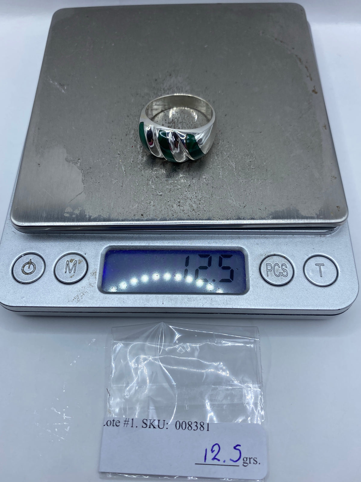 Anillo de Plata con Malaquita Verde — Taxco 925 — foto 7