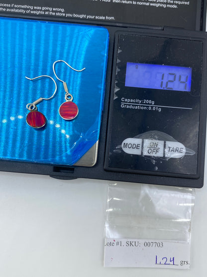 Aretes de Plata con Ópalo de Fuego Rosa — Taxco 925 — foto 6