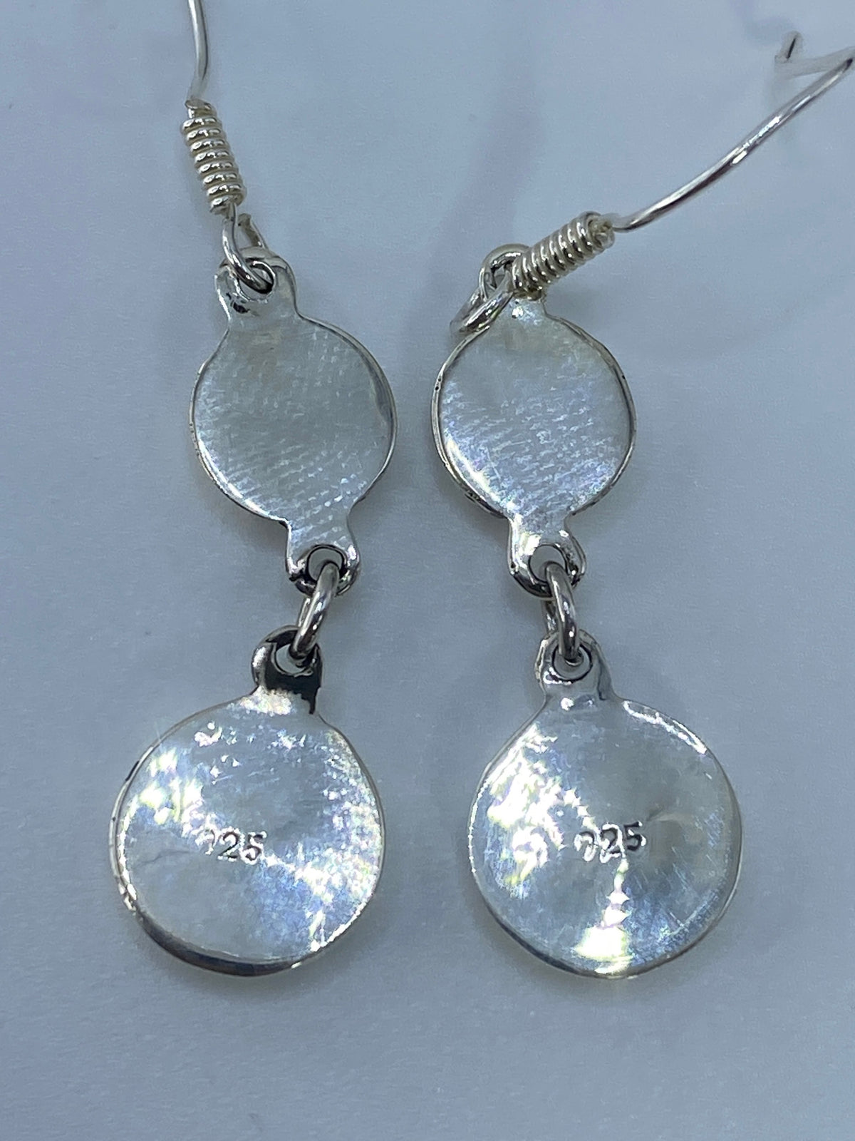 Aretes de Plata Ópalo de Fuego Verde Olivo — Taxco 925 — foto 5