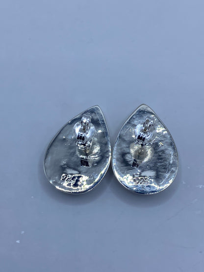Aretes de Plata con Ópalo de Fuego Azul — Taxco 925 — foto 5