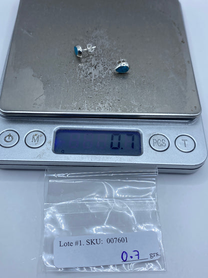 Aretes de Plata con Turquesa Azul — Taxco 925 — foto 6