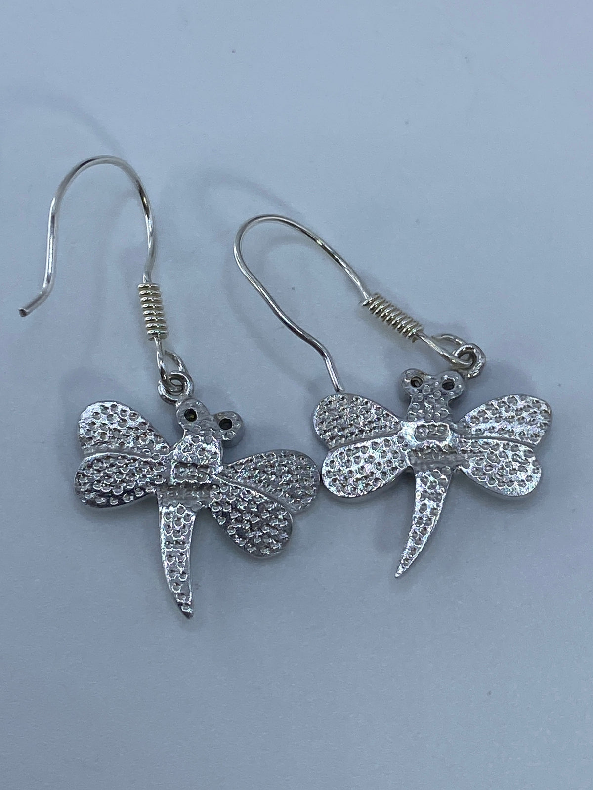 Aretes Libélula Plata 925 con Ópalo de Fuego — Taxco — foto 5