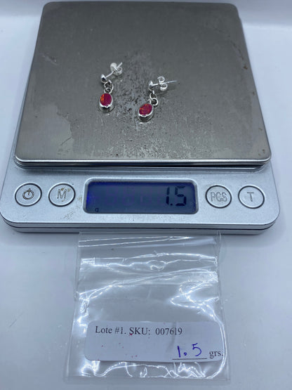 Aretes de Plata con Ópalo de Fuego Rosa — Taxco 925 — foto 6