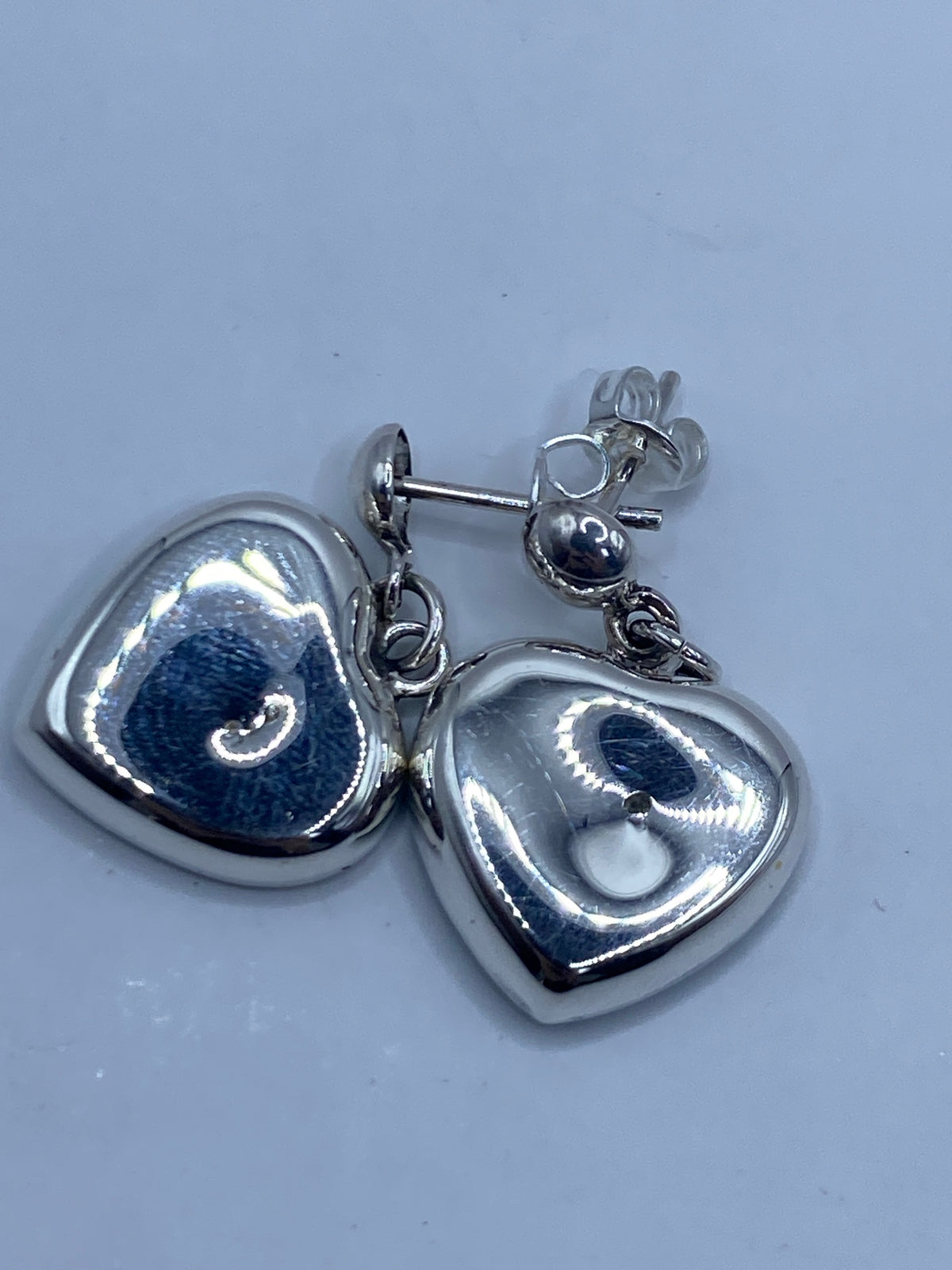 Aretes de Plata con Turquesa Azul Cielo — Corazón Taxco 925 — foto 5