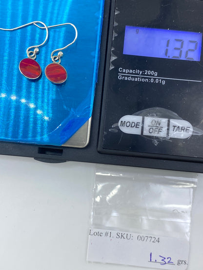 Aretes de Plata con Ópalo de Fuego Rosa — Taxco 925 — foto 6