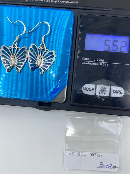Aretes de Plata Ópalo de Fuego Verde Olivo — Taxco 925 — foto 6