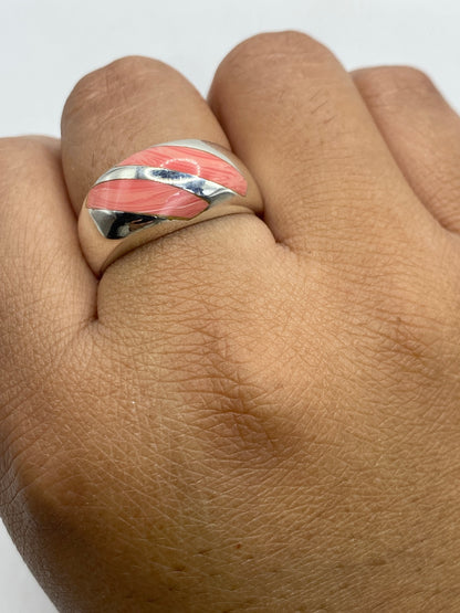Anillo de Plata 925 con Coral — Taxco Engastado a Mano — foto 6