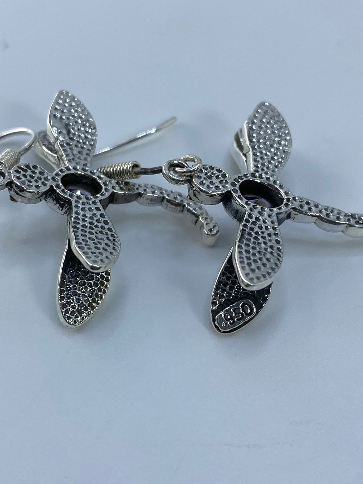 Aretes de Plata Libélula con Ópalo de Fuego y Circonia — Taxco 950 — foto 5