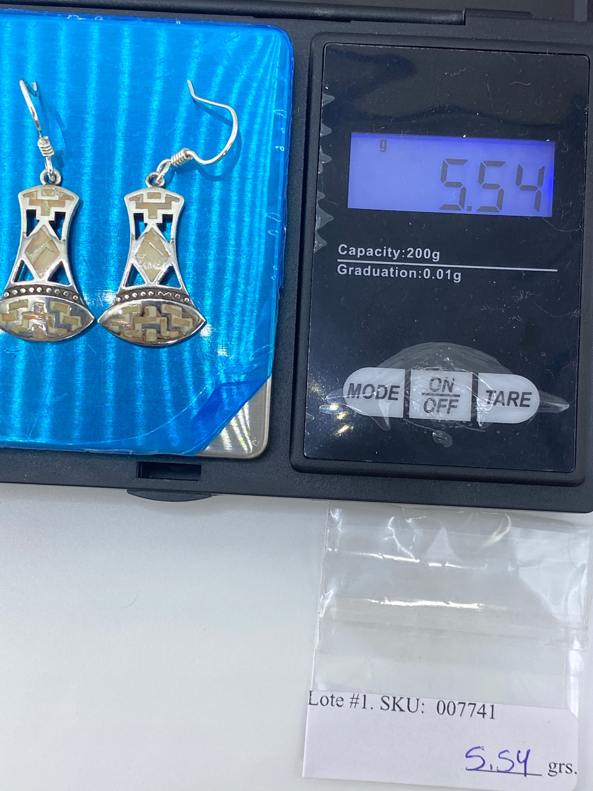 Aretes Plata 950 con Ópalo de Fuego — Taxco Artesanal — foto 6