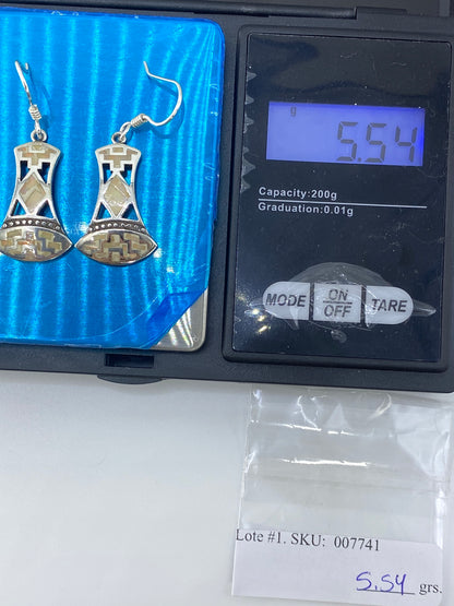 Aretes Plata 950 con Ópalo de Fuego — Taxco Artesanal — foto 6
