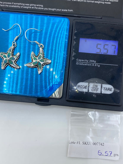 Aretes de Plata Estrella Marina con Ópalo de Fuego — Taxco 950 — foto 6