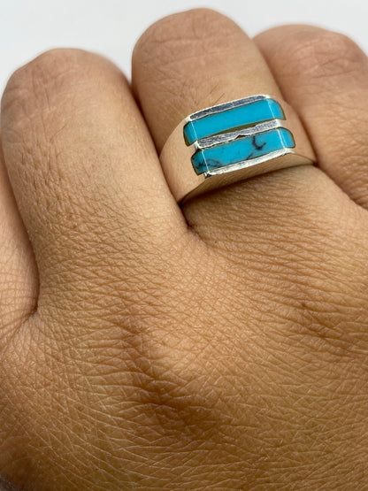 Anillo de Plata con Turquesa Azul — Taxco 925 — foto 6