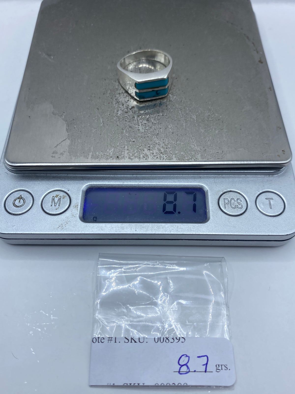 Anillo de Plata con Turquesa Azul — Taxco 925 — foto 7