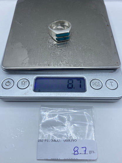 Anillo de Plata con Turquesa Azul — Taxco 925 — foto 7