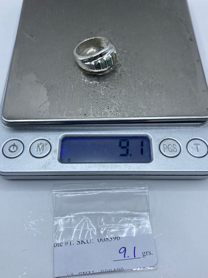 Anillo de Plata 925 con Turquesa Azul Cielo — Taxco — foto 7