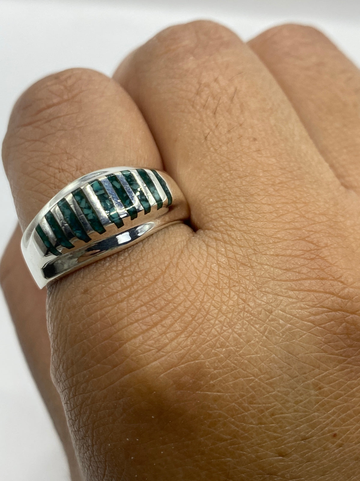 Anillo de Plata con Turquesa y Malaquita — Taxco 925 — foto 6