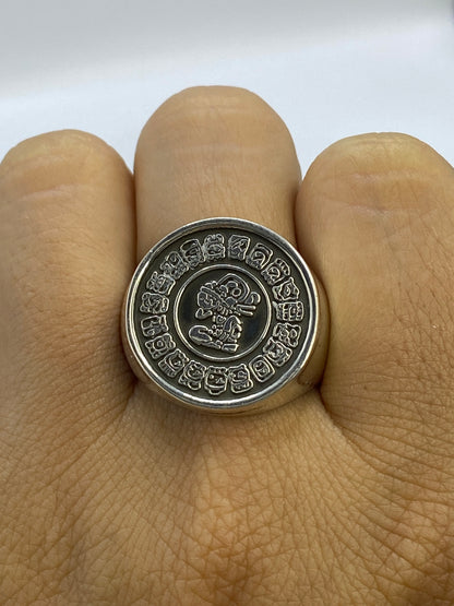 Anillo Calendario Maya Repujado Plata 925 — Taxco — foto 6