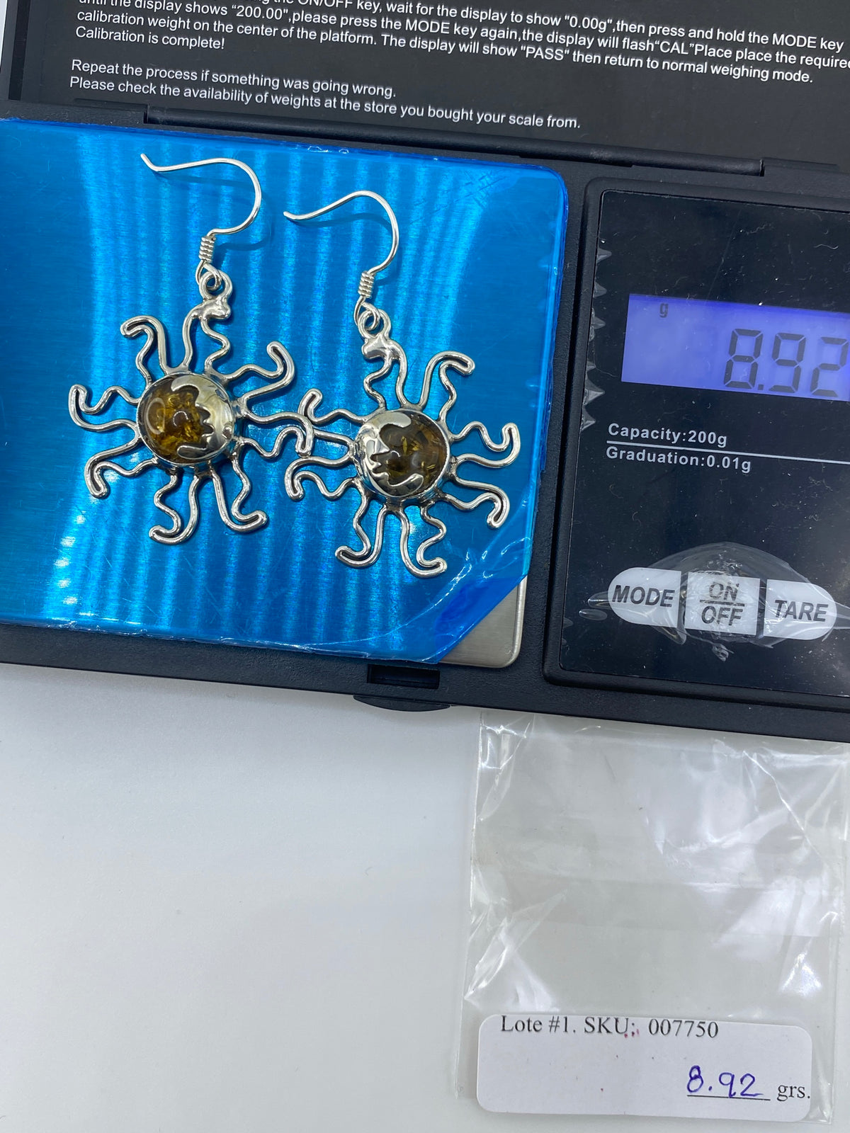 Aretes Plata Sol Amarillo — Taxco 925 — foto 6