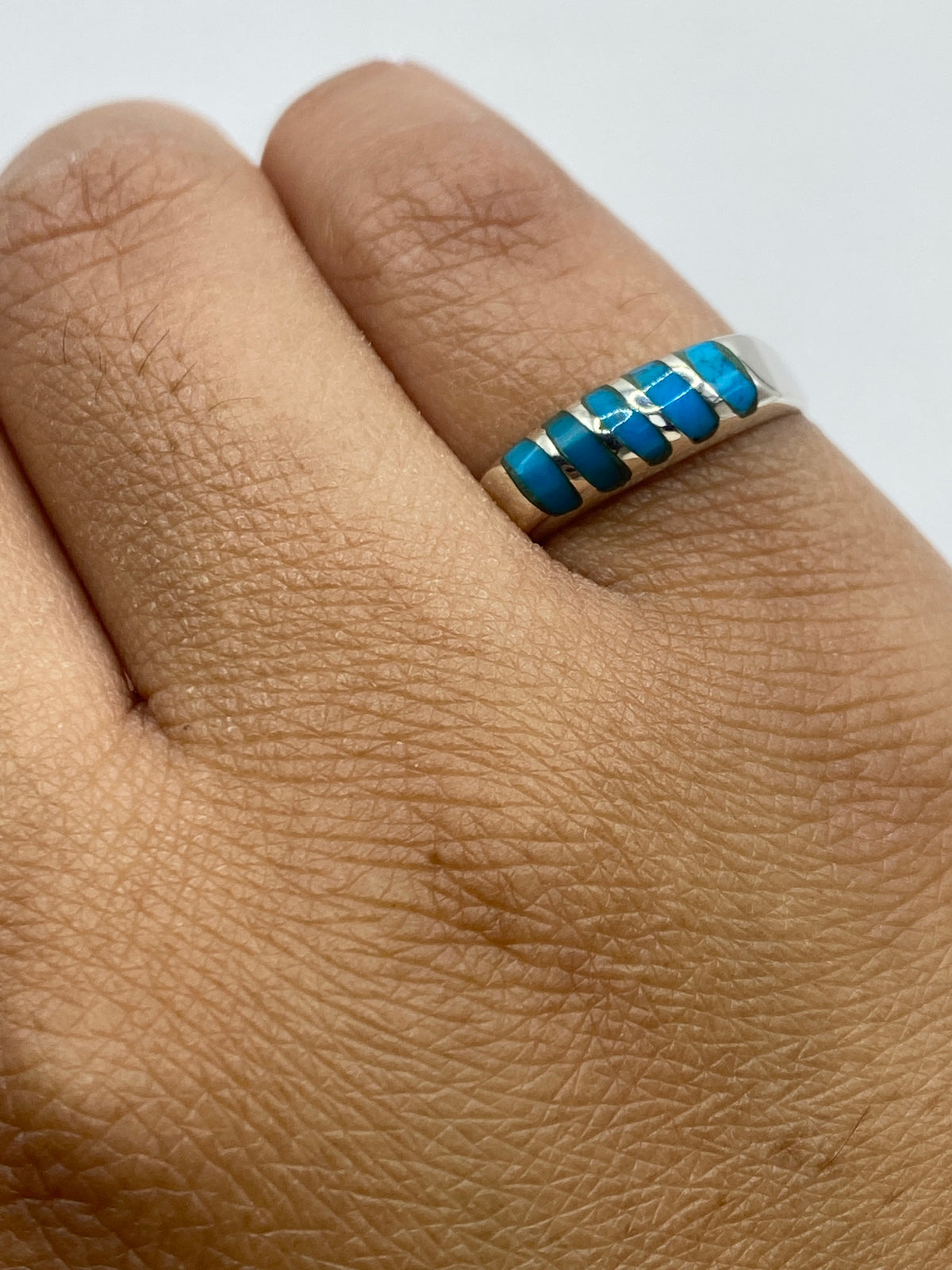 Anillo de Plata Turquesa Azul — Taxco 925 — foto 6