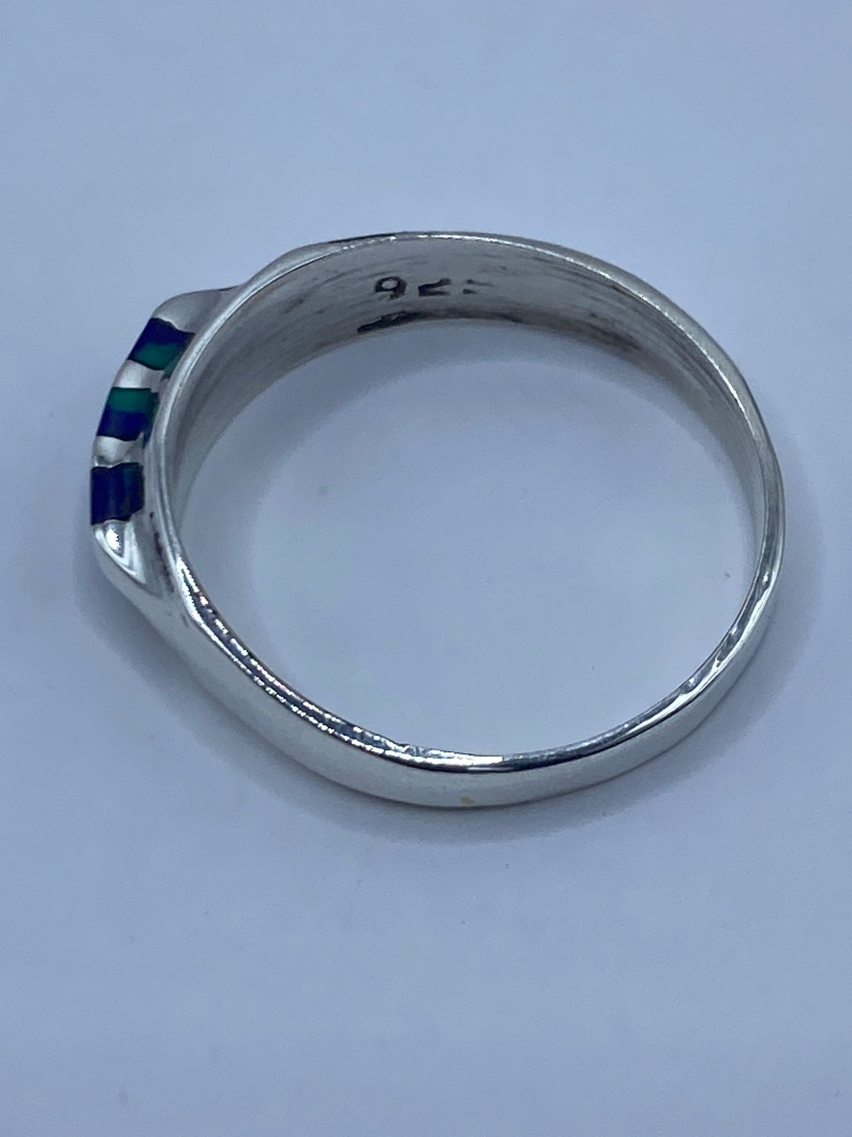 Anillo de Plata 925 con Piedra Azul — Taxco Engaste a Mano — foto 6