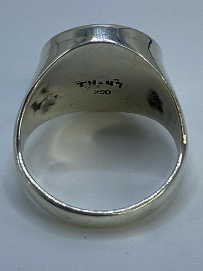 Anillo Calendario Azteca Plata Repujado — Taxco 950 — foto 5