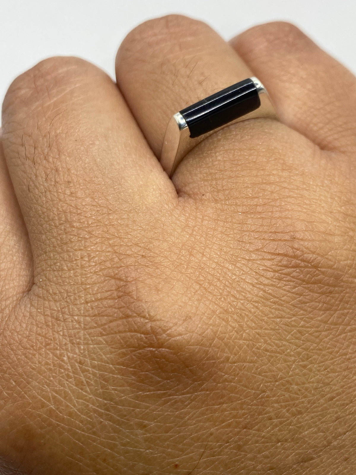 Anillo de Plata Ónix Negro Minimalista — Taxco 925 — foto 6