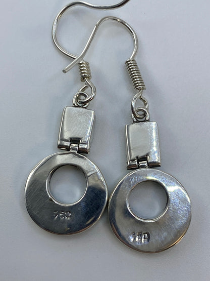 Aretes de Plata con Ópalo de Fuego Verde — Taxco 950 — foto 5