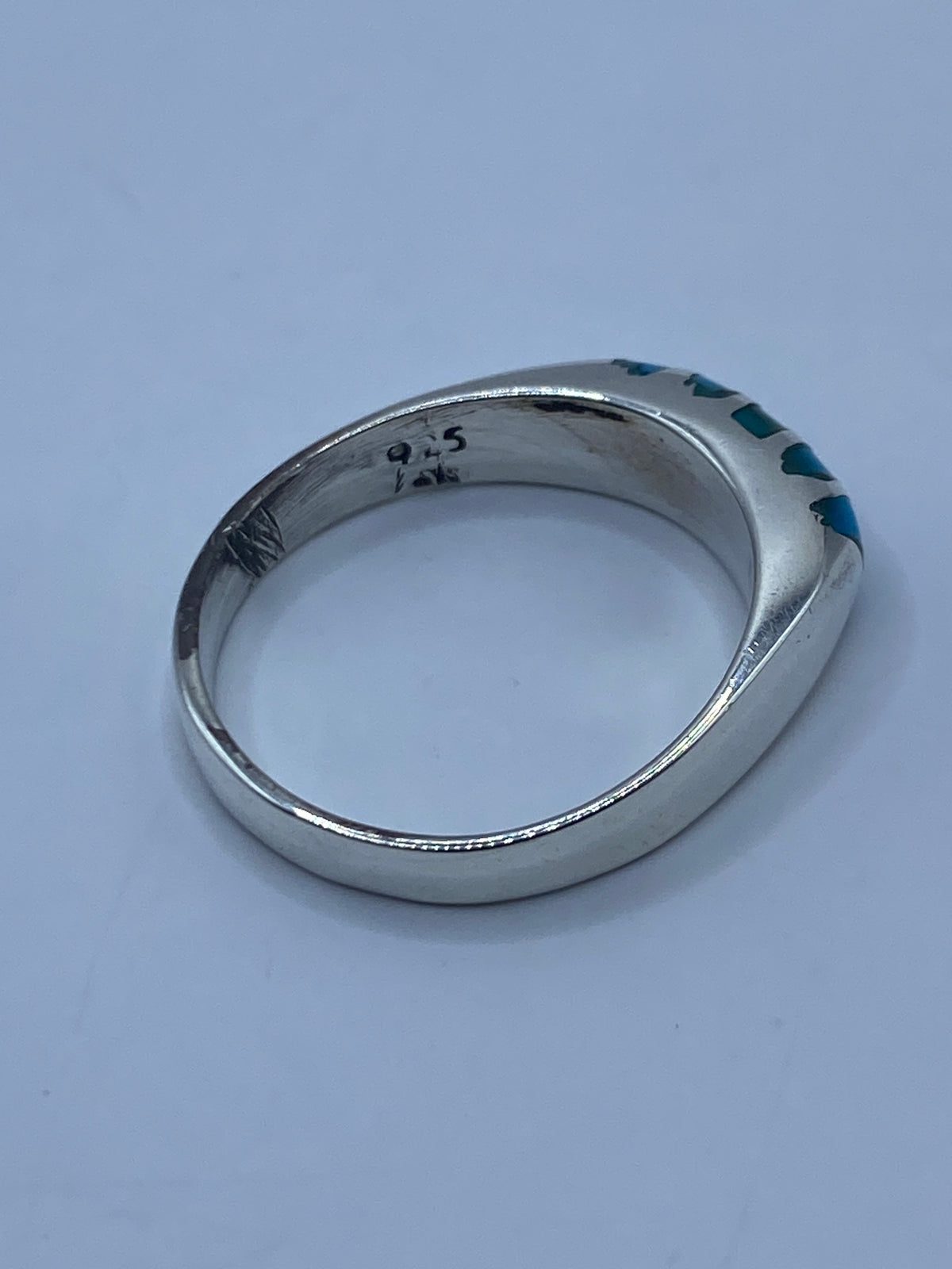 Anillo de Plata con Turquesa Azul Cielo — Taxco 925 — foto 5