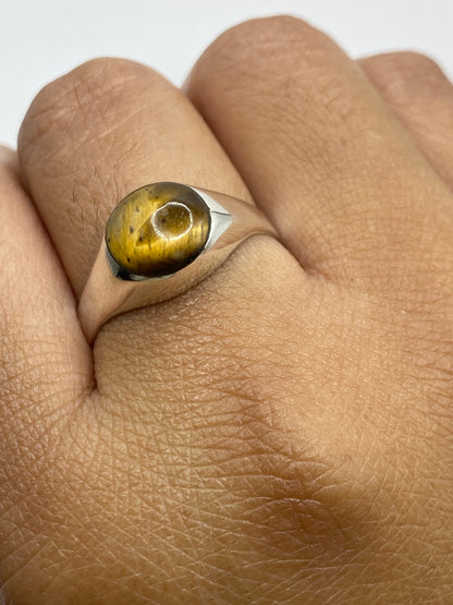 Anillo de Plata Ojo de Tigre Café — Taxco 925 — foto 6