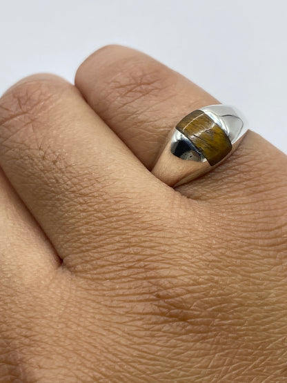 Anillo de Plata Ojo de Tigre Café — Taxco 925 — foto 6
