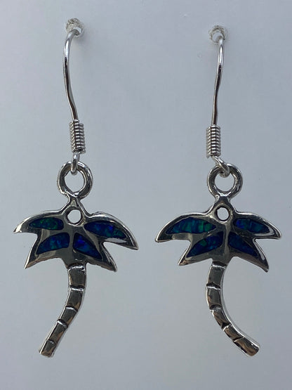 Aretes de Plata Ópalo de Fuego Verde Olivo — Taxco 950 — foto 1