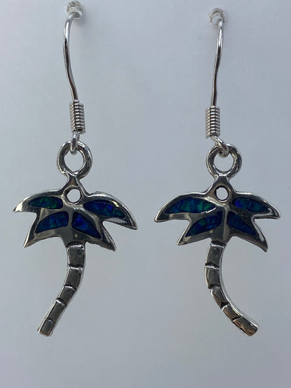 Aretes de Plata Ópalo de Fuego Verde Olivo — Taxco 950 — foto 2