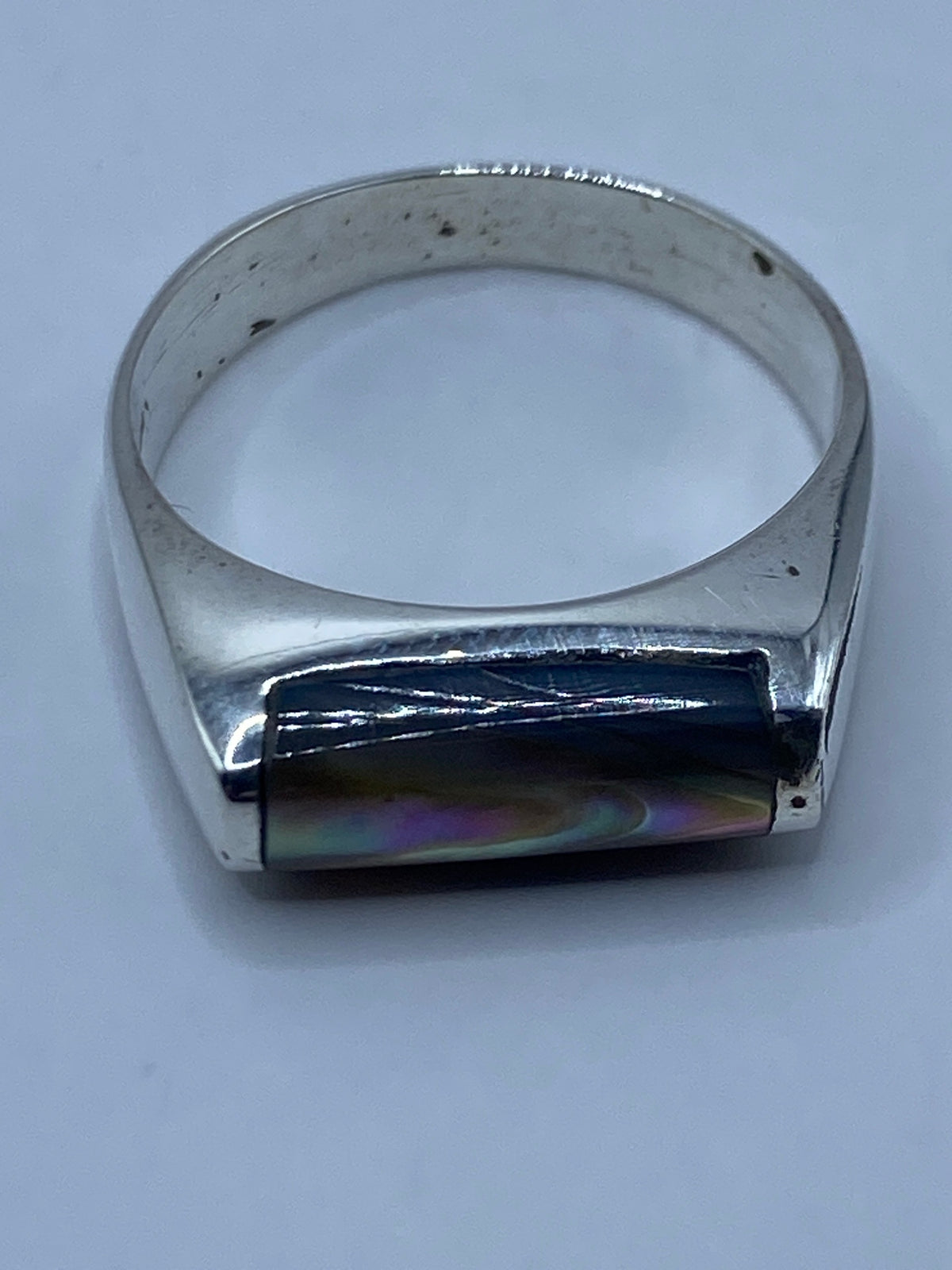 Anillo de Plata con Concha de Abulón Tornasol — Taxco 925 — foto 5