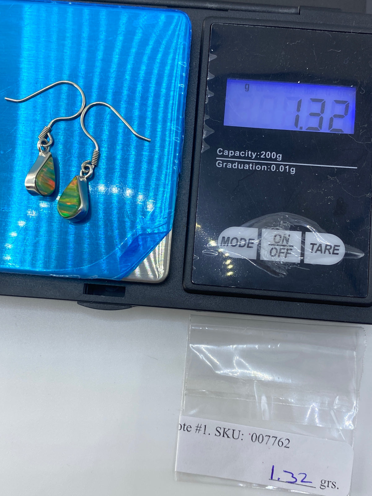 Aretes de Plata Ópalo de Fuego Multicolor — Taxco 950 — foto 6