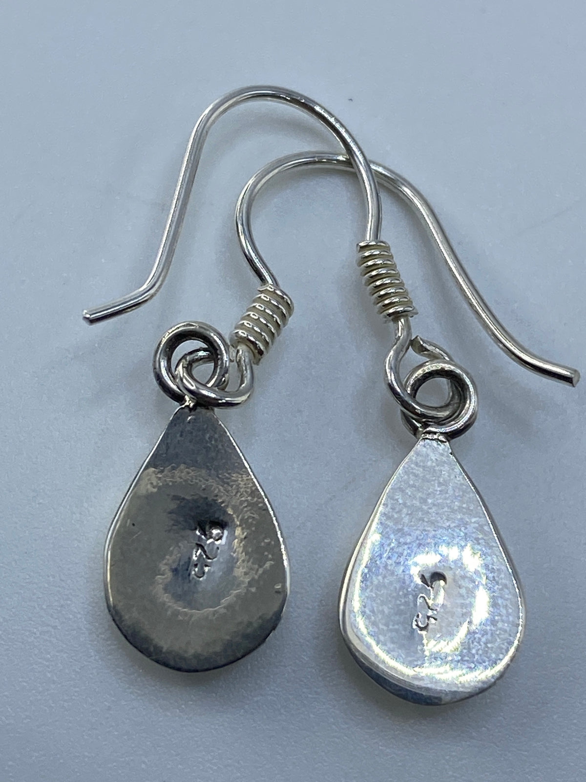 Aretes de Plata Ópalo de Fuego Verde Olivo — Taxco 925 — foto 5