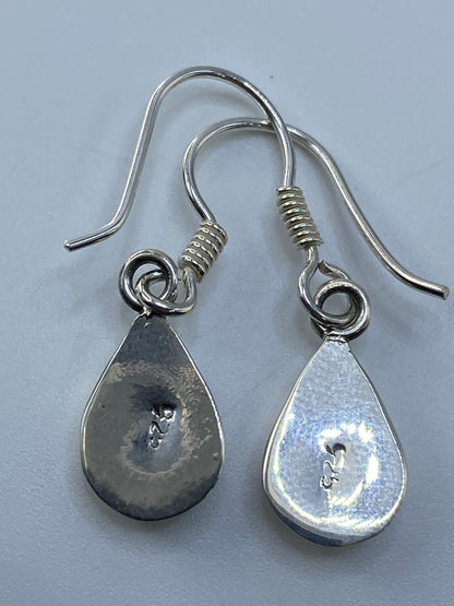 Aretes de Plata Ópalo de Fuego Verde Olivo — Taxco 925 — foto 5