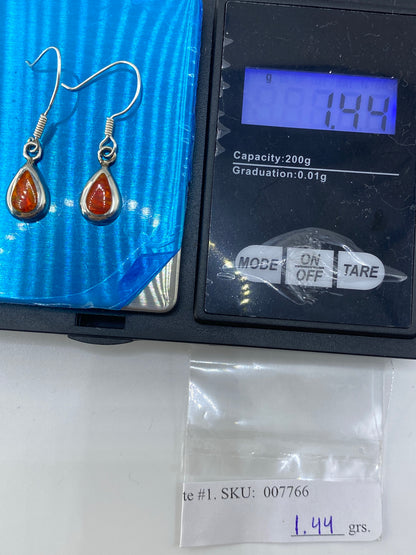 Aretes de Plata Ópalo de Fuego Naranja — Taxco 925 — foto 6