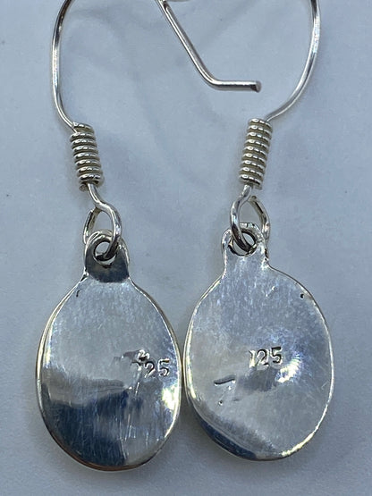 Aretes de Plata Ópalo de Fuego Verde Olivo — Taxco 925 — foto 5