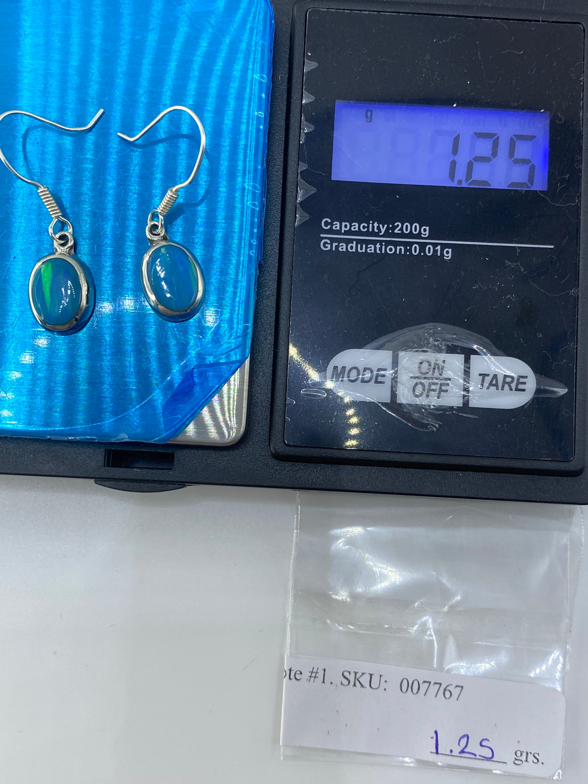 Aretes de Plata Ópalo de Fuego Verde Olivo — Taxco 925 — foto 6